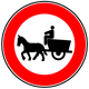 Traffico vietato ai veicoli a trazione animale